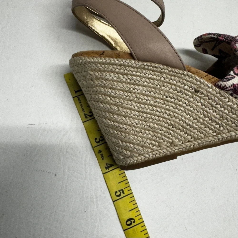 SAN EDELMAN WOMENS Floral Wedge Sandals SIZE 9